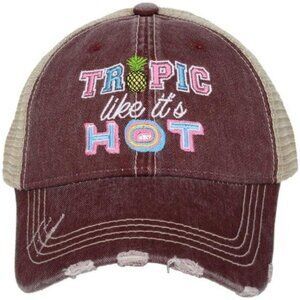 Katydid Tropic Like It’s Hot Distressed Trucker Hat Cap